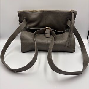 Kooba Fairfield Gray Leather Convertible Backpack Zip Closure Wear it 2 ways